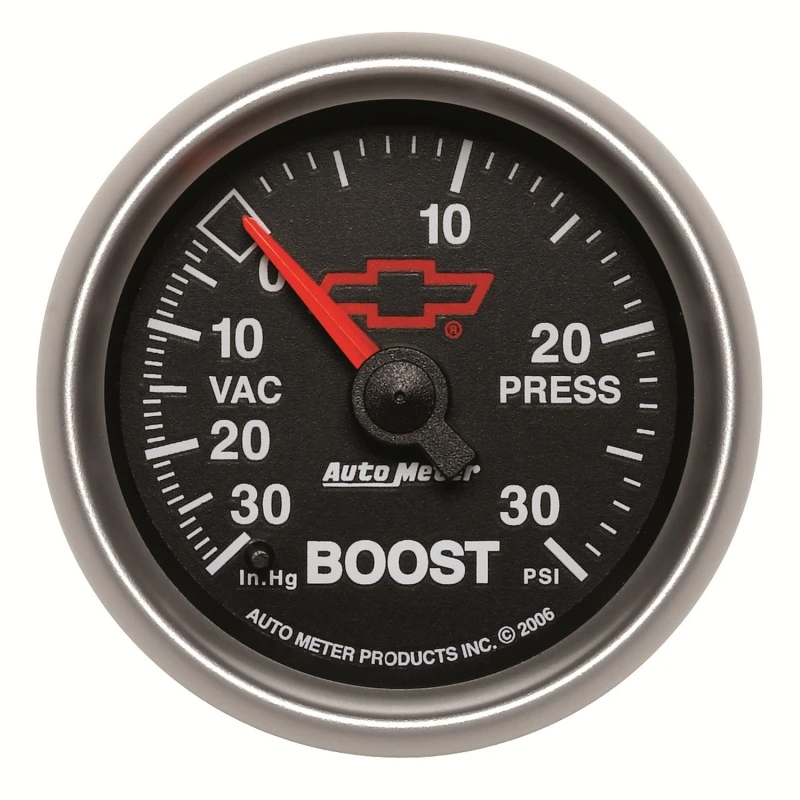 Autometer Sport-Comp II GM 52mm 30 PSI Mechanisches Boost-Vacuum-Messgerät
