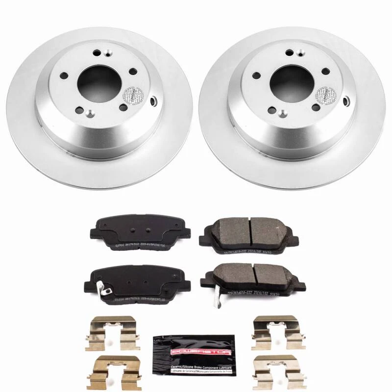 Power Stop 2019 Hyundai Santa Fe XL Rear Z23 Coated Brake Kit