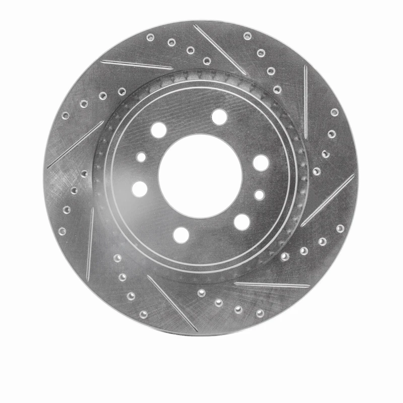 DFC 07-21 Ford F-150 RWD Front Right Drilled & Slotted Silver Brake Rotor
