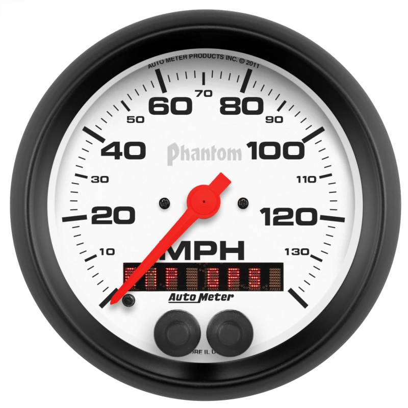 Autometer Phantom 3-3/8in 140 MPH In-Dash Full Sweep Speedometer w/ GPS Rally Nav Display