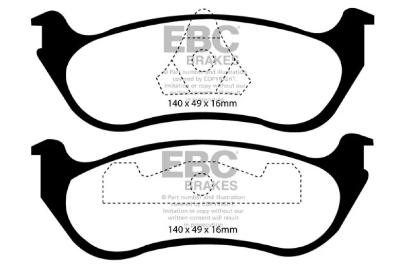 ebc_DP21627-67931f747e7c5 EBC 95-97 Ford Crown Victoria 4.6 (ABS) (Steel PisTons) Greenstuff Rear Brake Pads