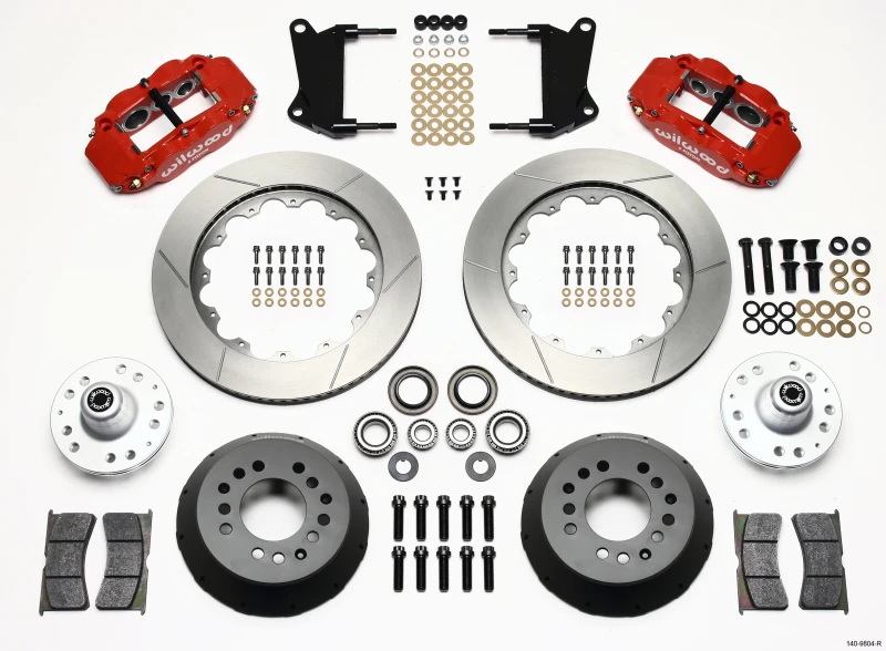 Wilwood Narrow Superlite 6R Vorderrad-Kit 14,00 Zoll Rot 67-69 Camaro 64-72 Nova Chevelle