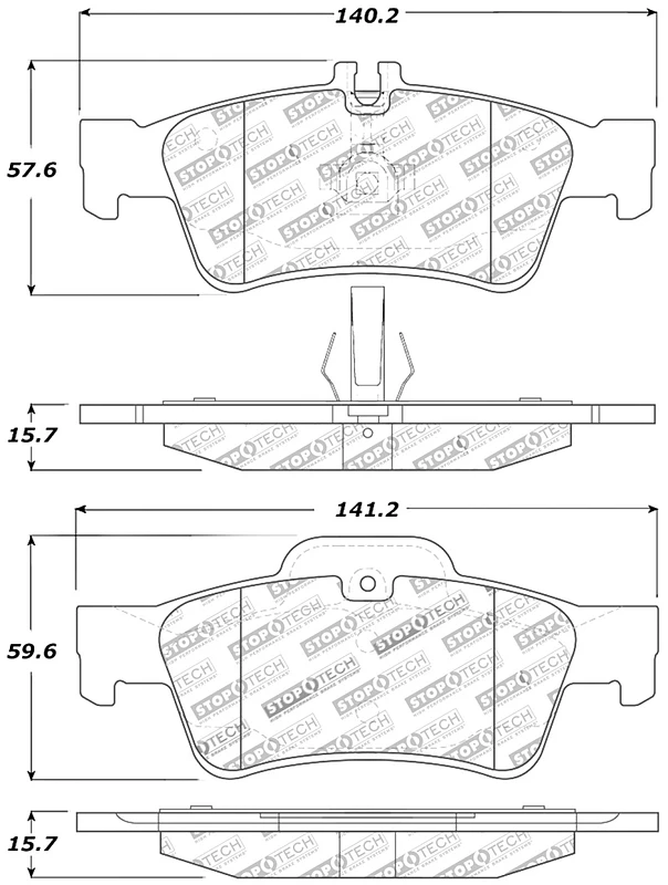 StopTech Street Touring Mercedes Benz Rear Brake Pads