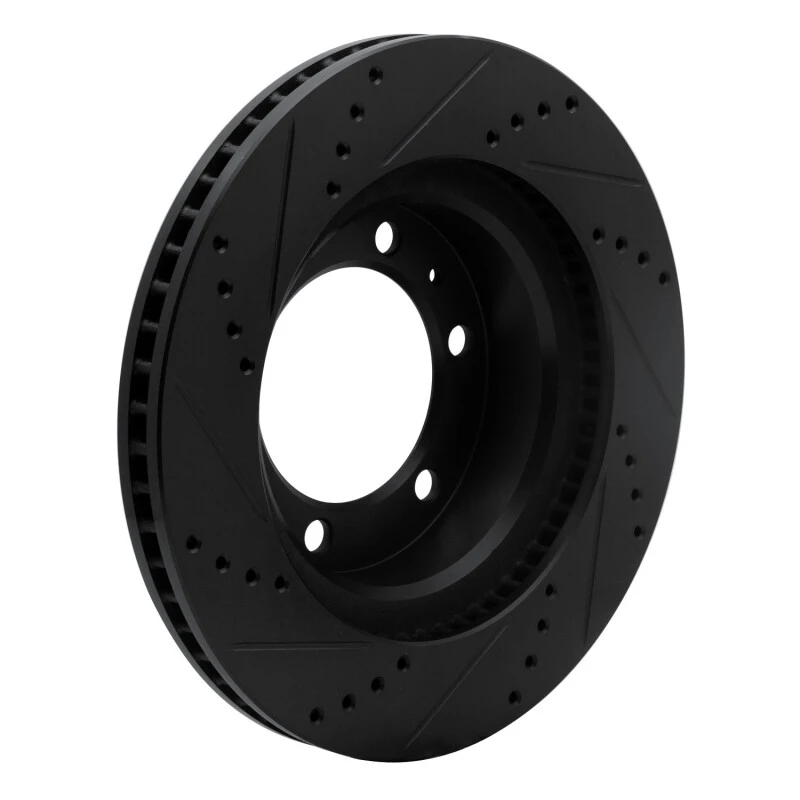 DFC 03-23 Toyota Tacoma Front Right Drilled & Slotted Black Brake Rotor
