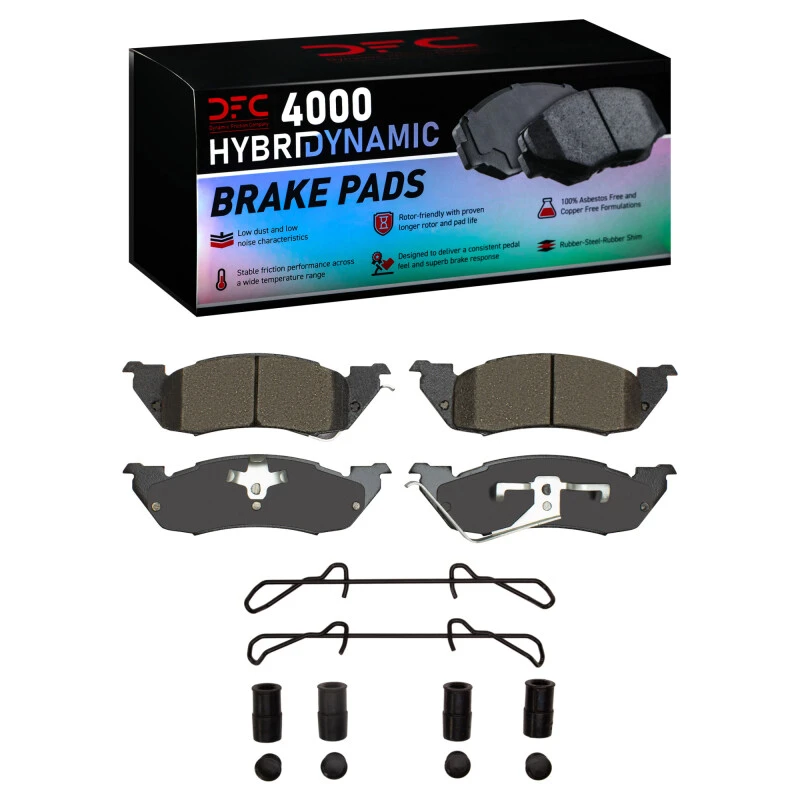 DFC 91-98 Dodge Dakota RWD Front 4000 HybriDynamic Brake Pads and Hardware Kit