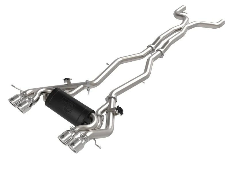 aFe MACHForce XP Auspuff-System Kat-Hinterer Teil Edelstahl 21 BMW M2 Competition L6-3.0L mit polierten Endstücken