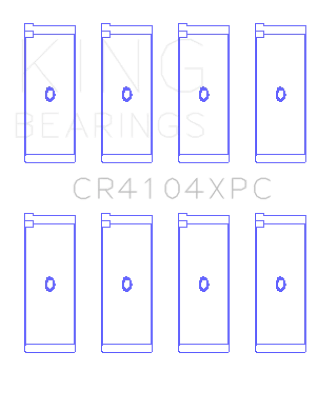 King Engine Bearings Audi/VW 83-03 1.6L/1.8L/2.0L (Size .026) Performance Coated Rod Bearing Set