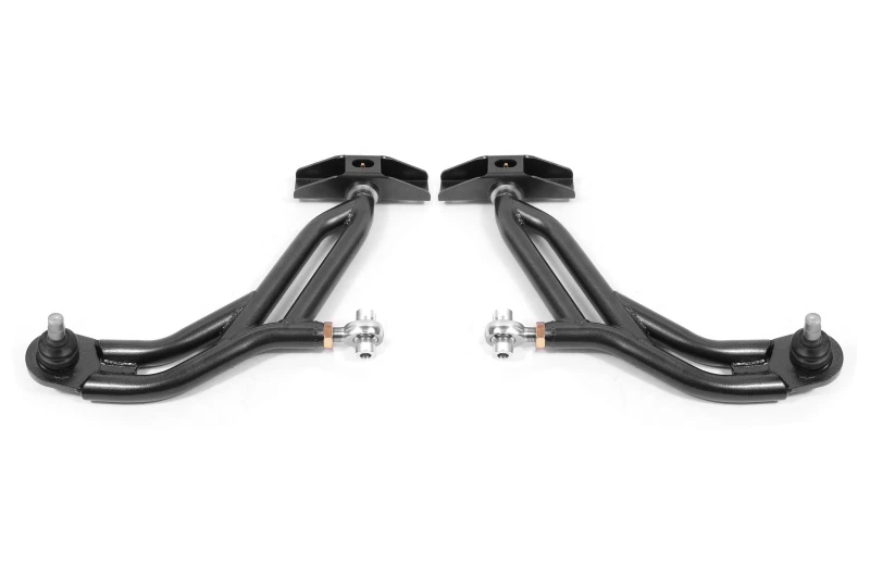 BMR 10-14 Ford Mustang Adj. Lower A-Arms w/ Delrin/Rod End / 18mm Tall Ball Joint - Black Hammertone