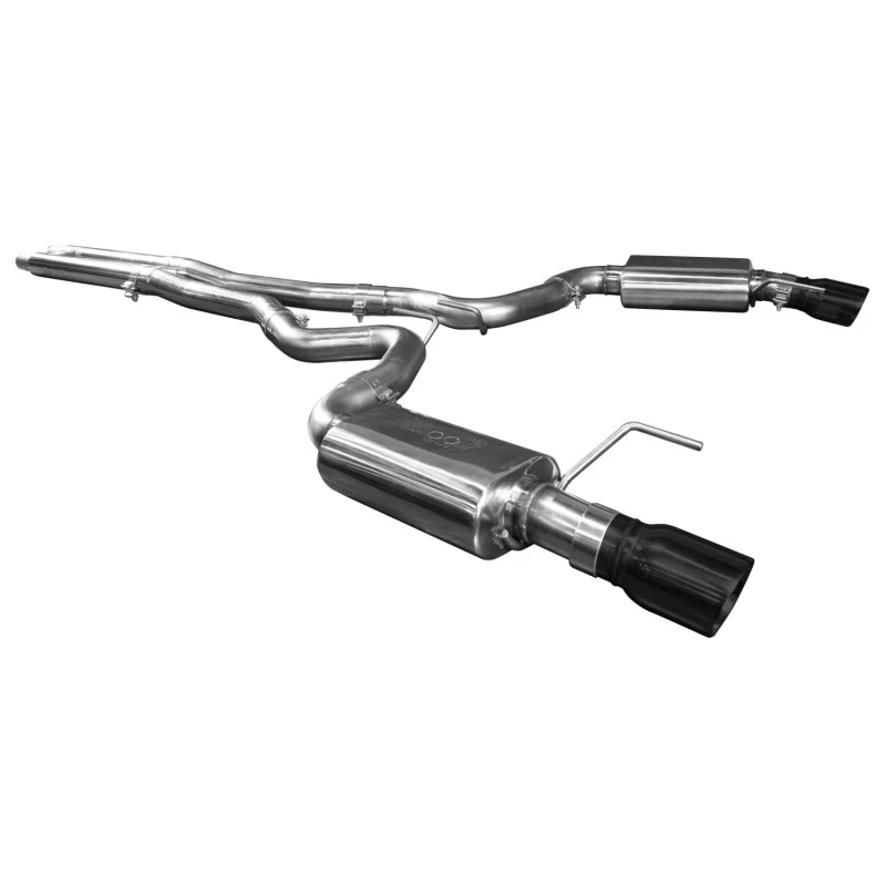Kooks 15+ Mustang 5.0L 4V Cabrio 3in Cat-Back mit H-Pipe 4in Slash Cut schwarze Endrohre Auspuff