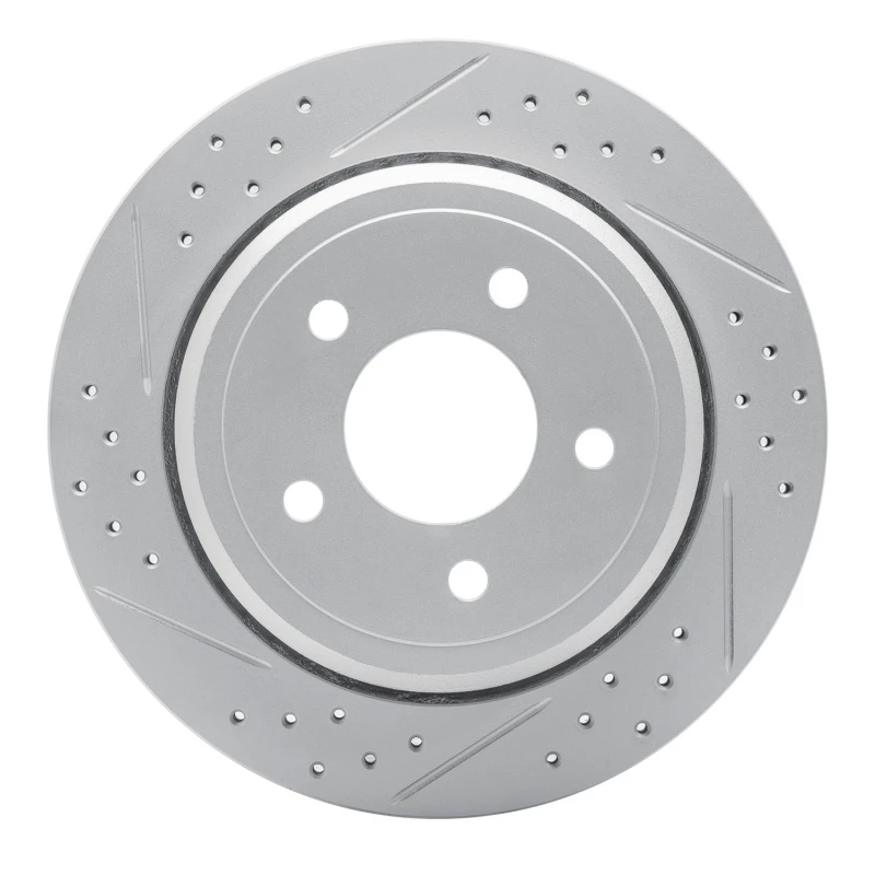 DFC 03-11 Ford Crown Victoria Rear Left Drilled & Slotted Geoperformance Rotor