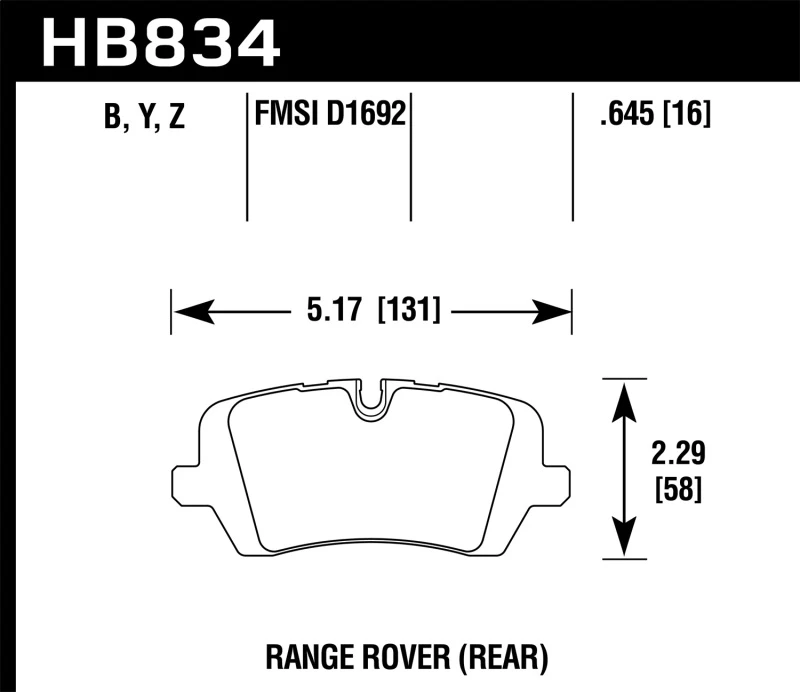 Hawk 13-16 Land Rover Range Rover / 14-16 Land Rover Range Rover Sport LTS Straßen-Bremse für hintere Felgen