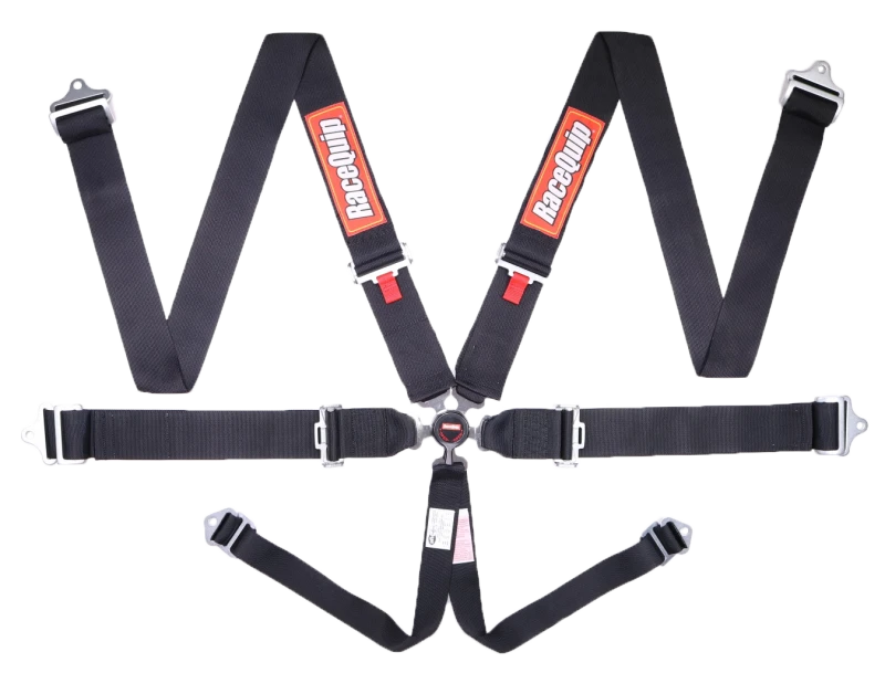 RaceQuip Black SFI CAMLOCK 6pt PD Lap Seat Belt