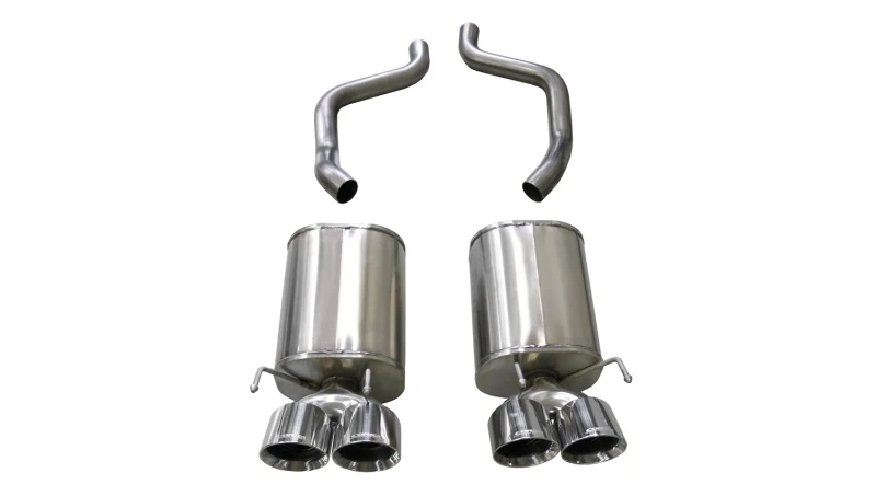 Corsa 2005-2007 Chevrolet Corvette (C6) 6,0L/6,2L Polierte Xtreme Axle-Back Abgasanlage mit 4,5-Zoll-Spitzen