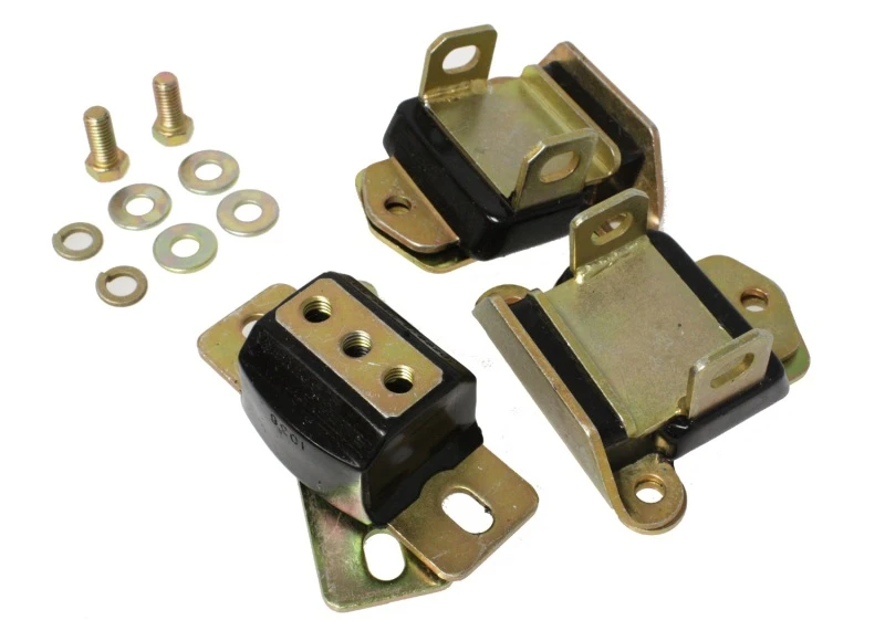 Energy Suspension 67-72 Camaro/64-72 Chevelle/63-82 Corvette Schwarzes Zink 2 Motor & 1 Getriebe Mount Set