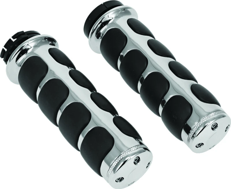 Kuryakyn Premium ISO Griffe ohne Gasgriff für Dualkabel Chrom