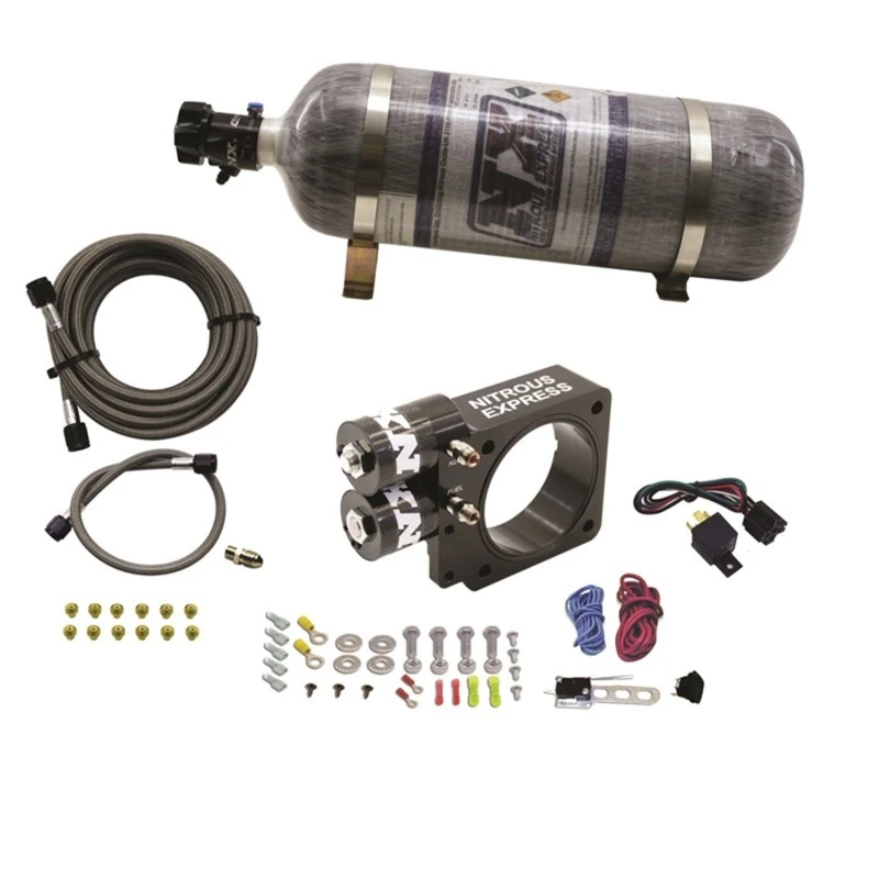 Nitrous Express 86-93 Ford Mustang GT 5.0L (Pushrod) Nitrous-Platten-Kit mit 12lb-Flasche