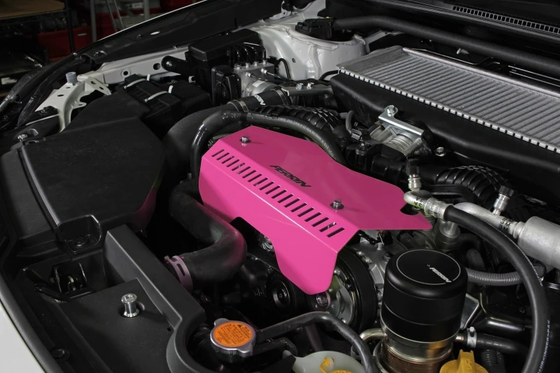 Perrin Riemenscheibenabdeckung für 2022+ Subaru WRX - Hyper Pink