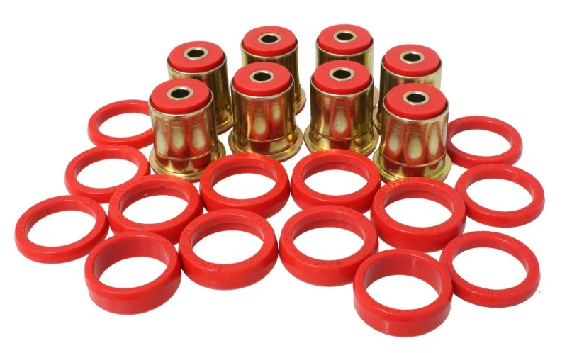 Energy Suspension GM Rote Hinterachse Kontrollarmbuchsen-Set mit Schubwascher