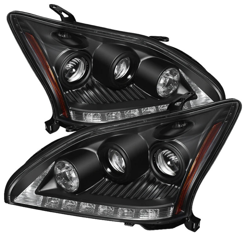 spyder_5076779-6794c33c1f8cc Spyder Lexus RX330 2004-2006 Projector Headlights Halogen Model- DRL LED Blk PRO-YD-LRX35004-DRL-BK