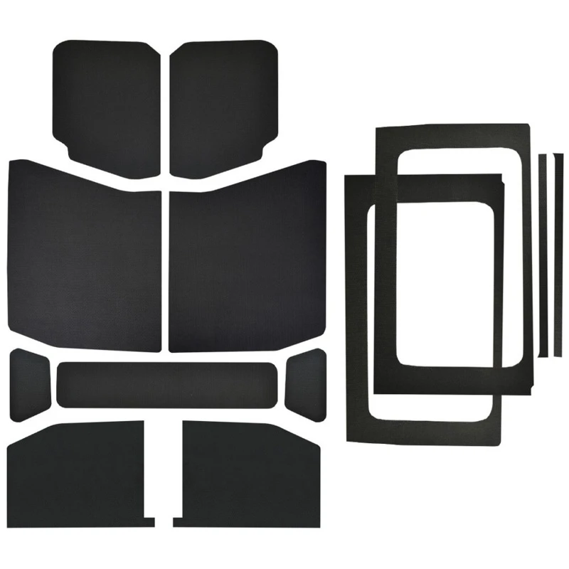 DEI 18-23 Jeep Wrangler JL 4-Türer Boom Mat Komplett-Headliner-Kit - 13-teilig - schwarzes Lederlook