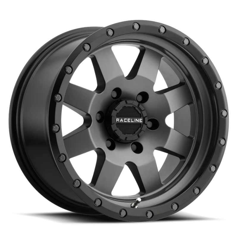 Raceline 935G Defender 17x9in / 5x127 BP / 0mm Offset / 83.82mm Bore - Gunmetal Wheel