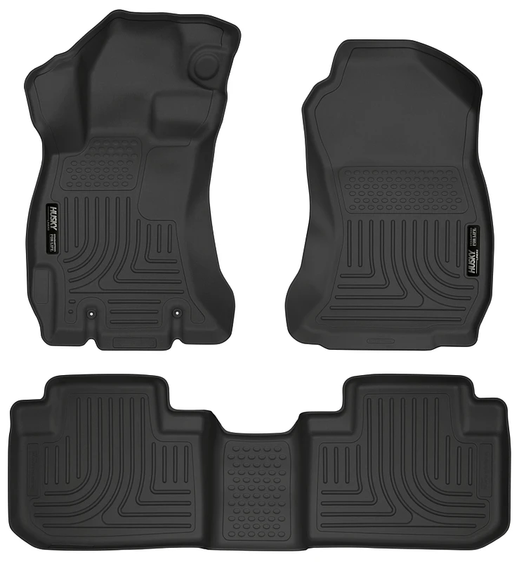 Husky Liners Weatherbeater Black Front & 2nd Seat Floor Liners for 14 Subaru Forester