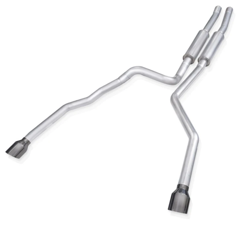 Stainless Works 2021 Ram TRX 6.2L Legend Katbackschalldämpfer mit schwarzen Chrom-Endrohren