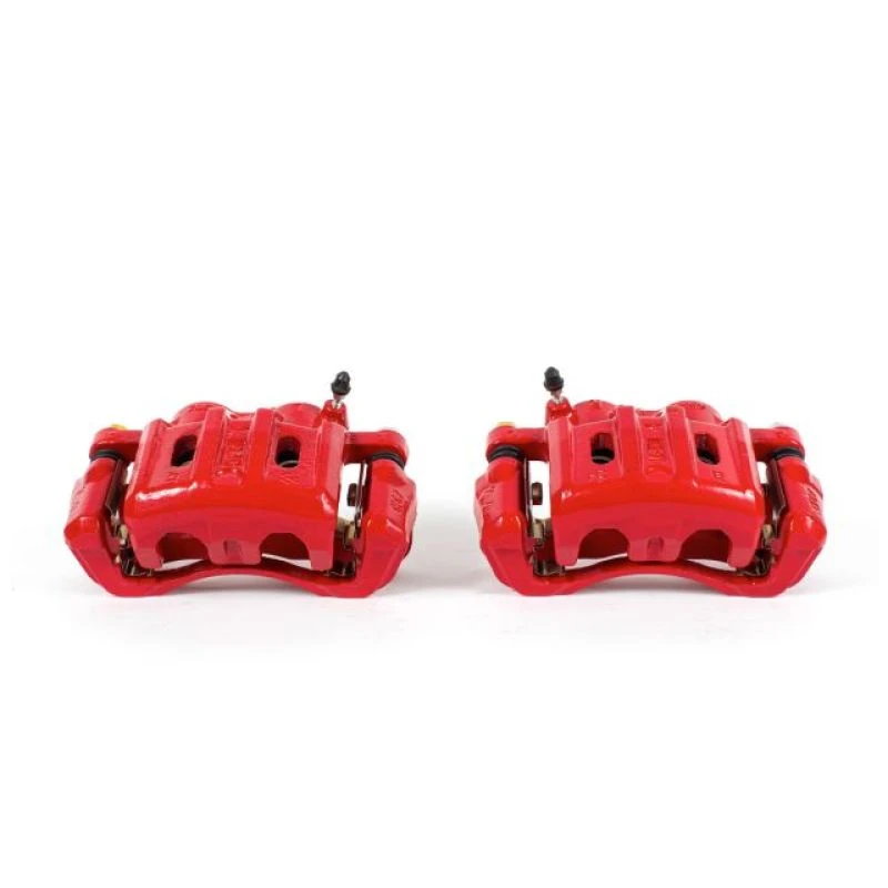 Power Stop Front Red Calipers w/Brackets - Pair for 97-04 Mitsubishi Diamante