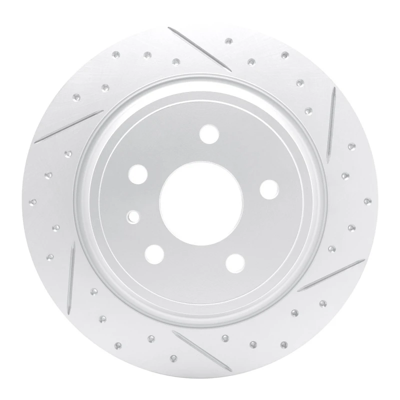 DFC 13-20 Ford Fusion Rear Right Drilled & Slotted Geoperformance Rotor