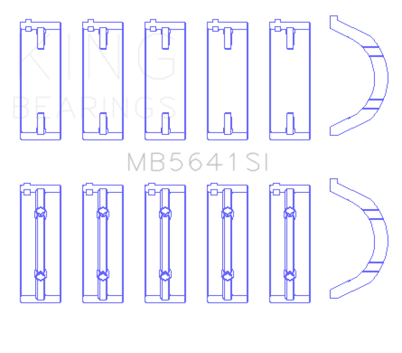 King Engine Bearings Hyundai G4HC/G 1.0/1.1L SOHC 12V (Size 0.05) Main Bearing Set