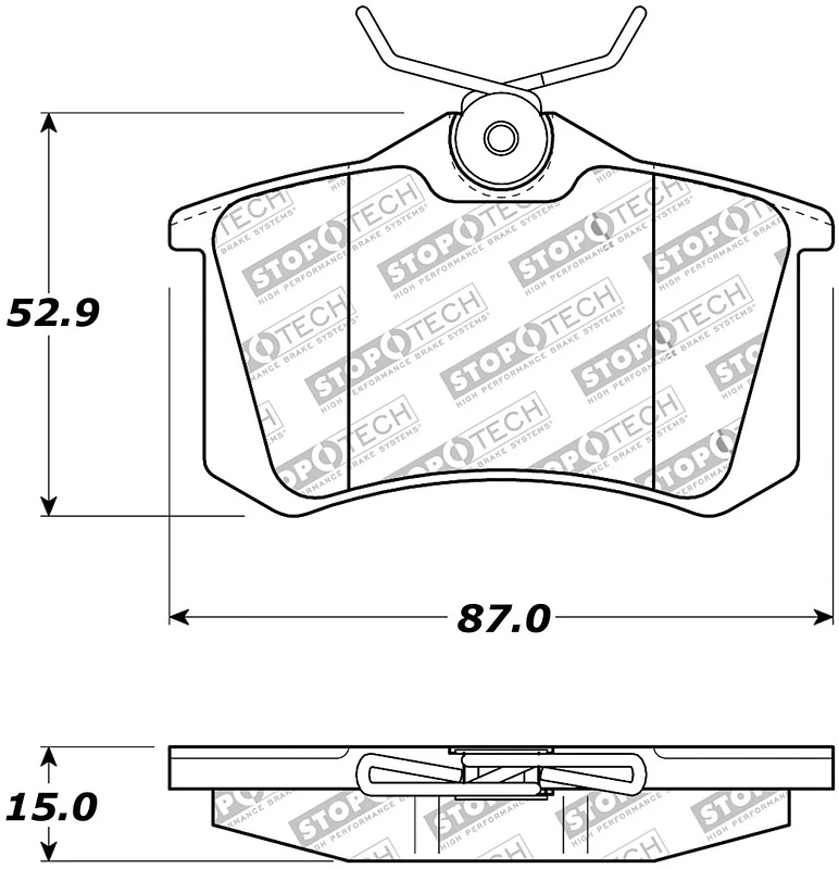stoptech_308.03400-6795060905d29 StopTech 02-08 Audi A4 Quattro / 2/99-02 Audi S4 Street Touring Rear Brake Pads
