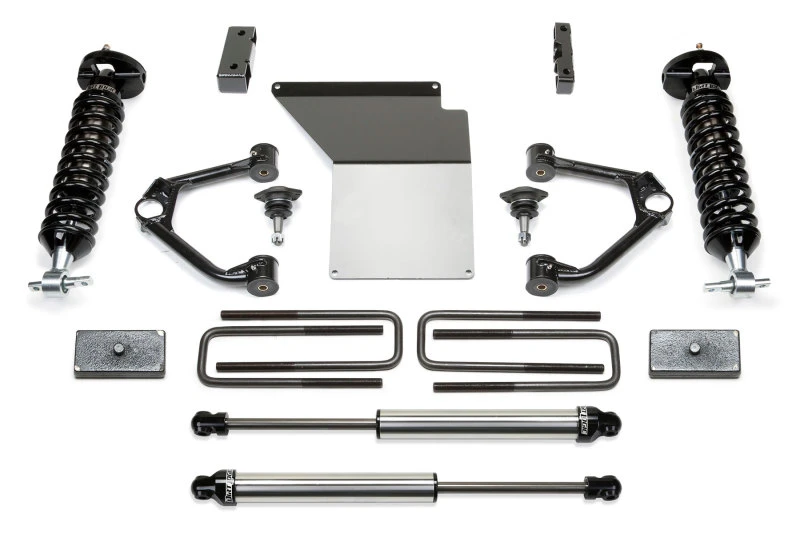 Fabtech 14-18 GM K1500 mit OE Alu UCA 4 Zoll Budget UCA System mit DL 2,5 Coilover und Rear DL Stoßdämpfer