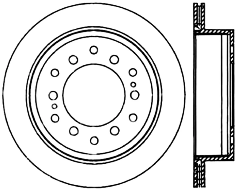 stoptech_126.44128CSL-6794f557d7e53 StopTech 01-07 Toyota Sequoia/03-09 4 Runner / 03-09 Lexus GX470 Slotted Left Rear CRYO-STOP Rotor
