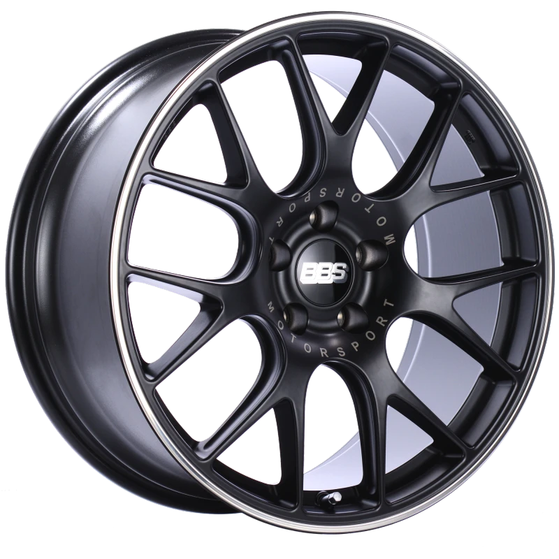 BBS CH-R 20x9.5 5x114.3 ET40 CB66 Satin Black Polished Rim Protector Wheel