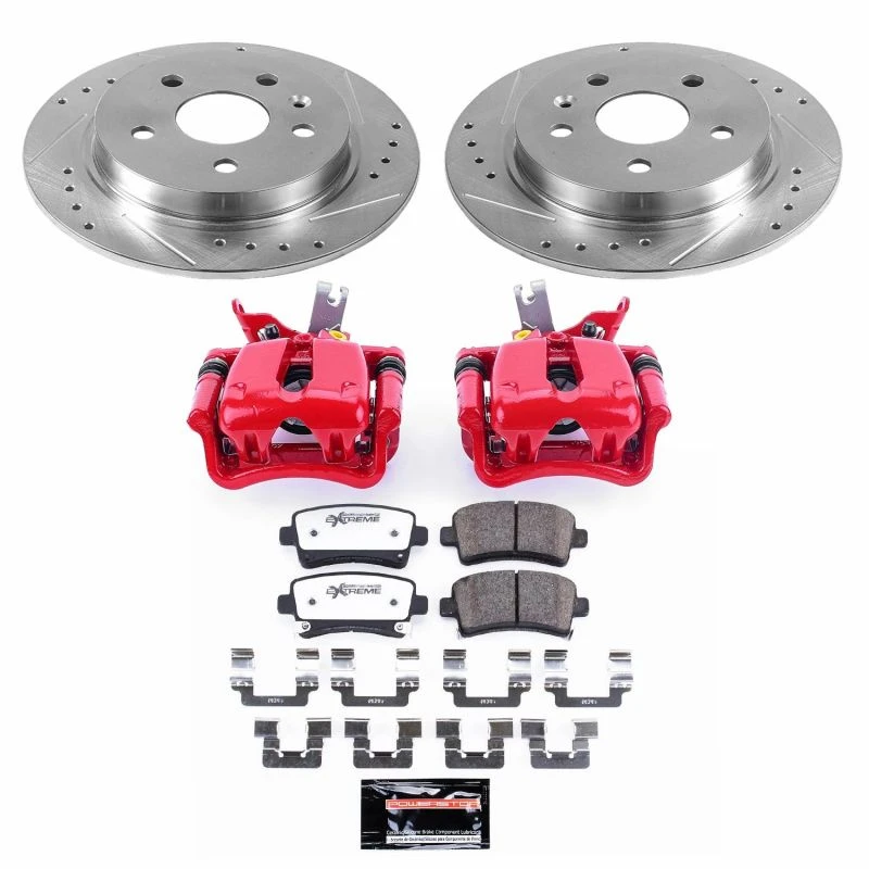 Power Stop 14-15 Chevrolet Malibu Rear Z26 Street Warrior Brake Kit w/Calipers