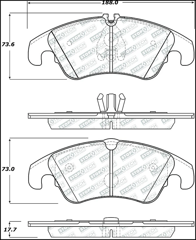 StopTech Street Select 08-17 Audi A5 Front Brake Pads
