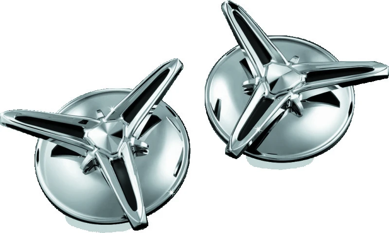 Kuryakyn Knock-Off Center Caps für Trikes Chrom