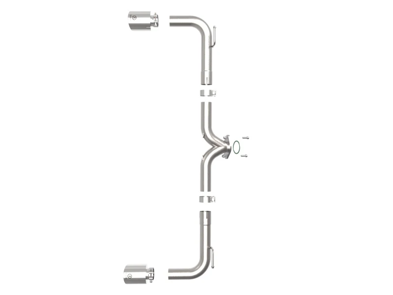 aFe Takeda 2-1/2 Zoll 304 SS Axle-Back-Auspuffanlage mit polierten Endrohren 14-18 Mazda 3 L4 2,0L/2,5L