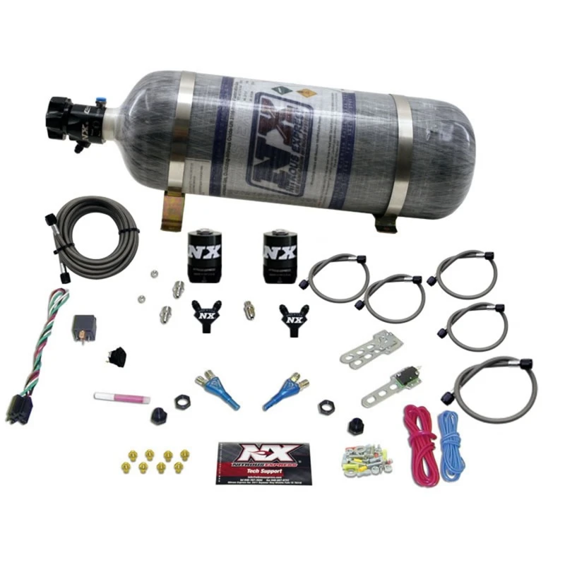 Nitrous Express Ford EFI Dual Nozzle Nitrous Kit (100-300 PS) mit Composite-Flasche