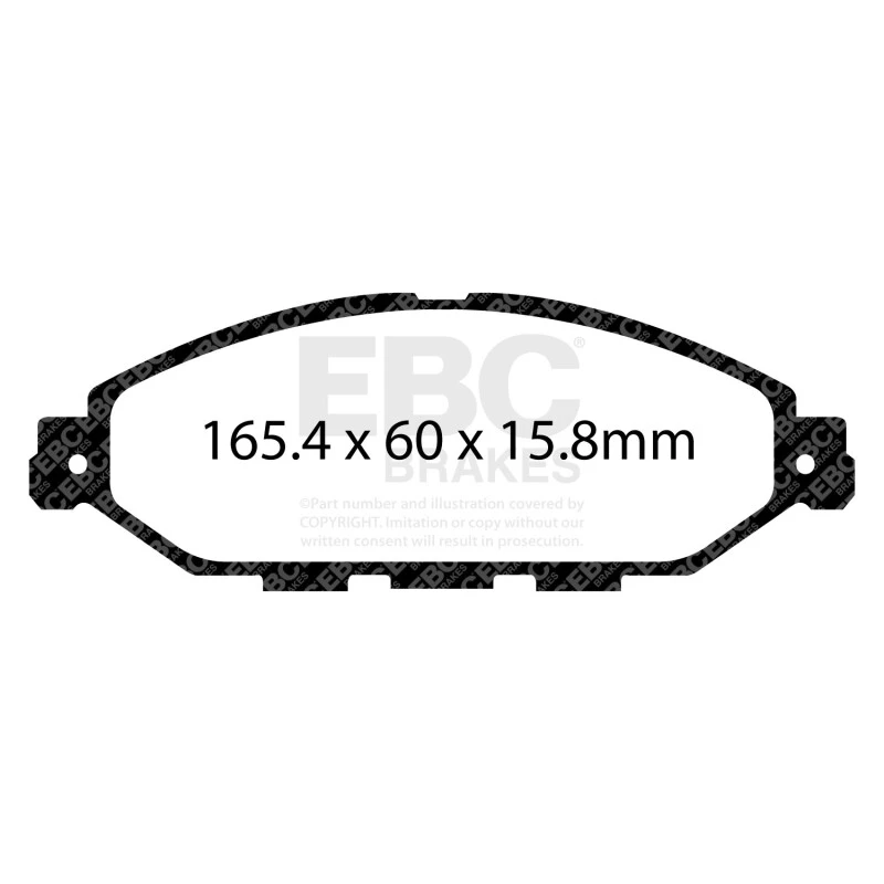 EBC 12-13 Infiniti JX35 3.5 Greenstuff Front Brake Pads