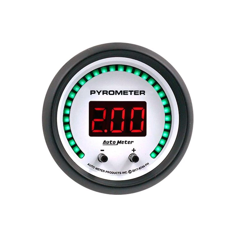 Autometer 52,4mm Weißer Zwei-Kanal-Pyrometer (EGT) Phantom Elite Digital-Anzeige