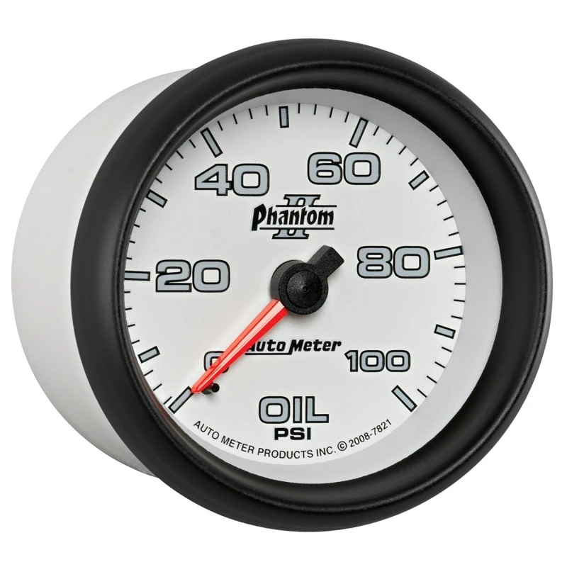 Autometer Phantom II 2-5/8in 100 PSI Mechanischer Öldruckmesser