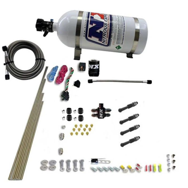 Nitrous Express Dry Direct Port Nitrous Kit 4 Cyl w/10lb Bottle