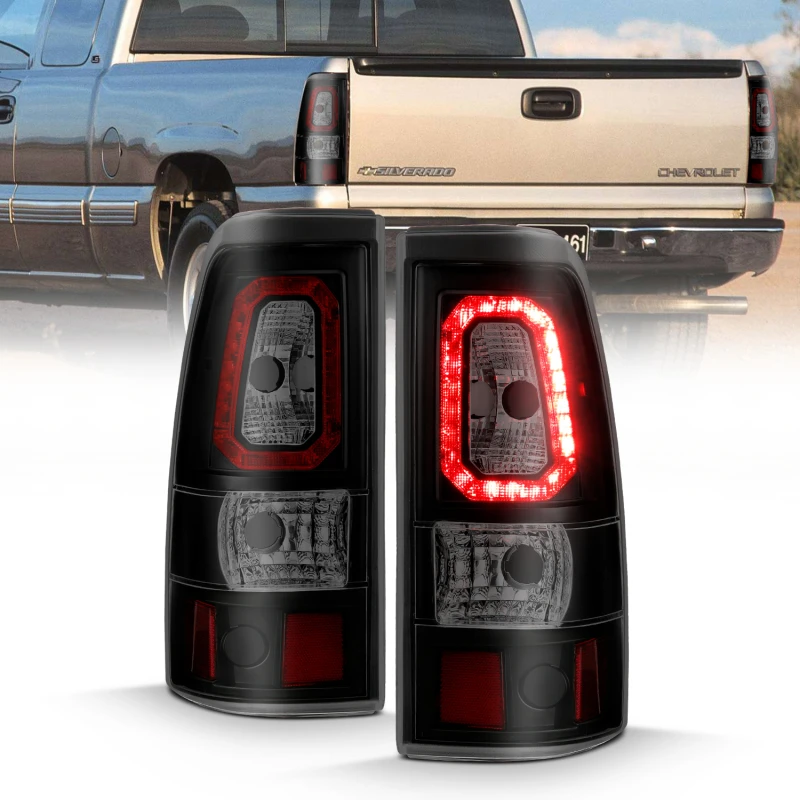 ANZO 2003-2006 Chevy Silverado 1500 LED-Rückfahrscheinwerfer Plank Style Schwarz mit Rauchglas