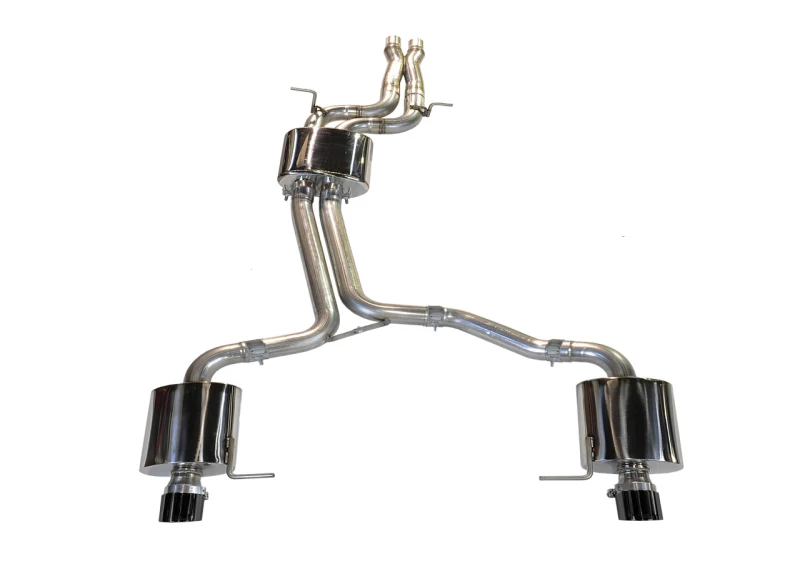 AWE Tuning Audi 8R Q5 3.2L Non-Resoniertes Auspuffsystem (Downpipe-Back) - Diamantschwarze Endrohre