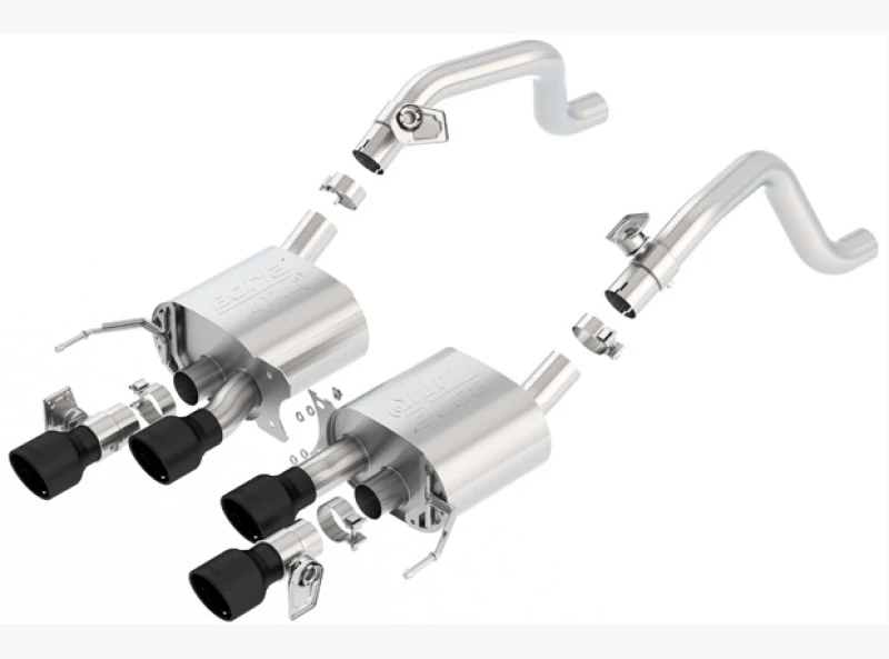 Borla 14-18 C7 Corvette Stingray Axle-Back ATAK Auspuff 2,75 Zoll bis Schalldämpfer Dual 2,75 Zoll Ausgang 4,25 Zoll Spitze