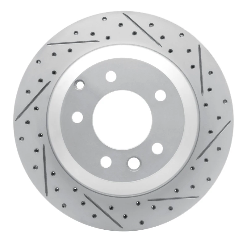 DFC 03-18 Audi Q7 Rear Right Drilled & Slotted Geoperformance Rotor