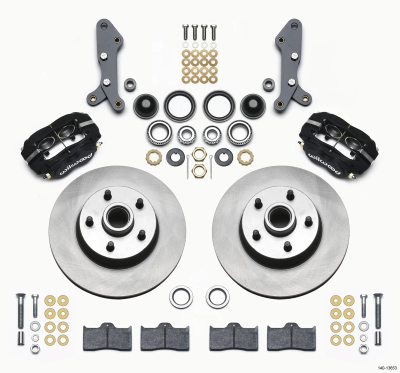 Wilwood Forged Dynalite-M Vorderrad Kit 11,30 Zoll 1-teiliger Rotor&Hub 60-68 Ford / Mercury Full Size / Galaxie