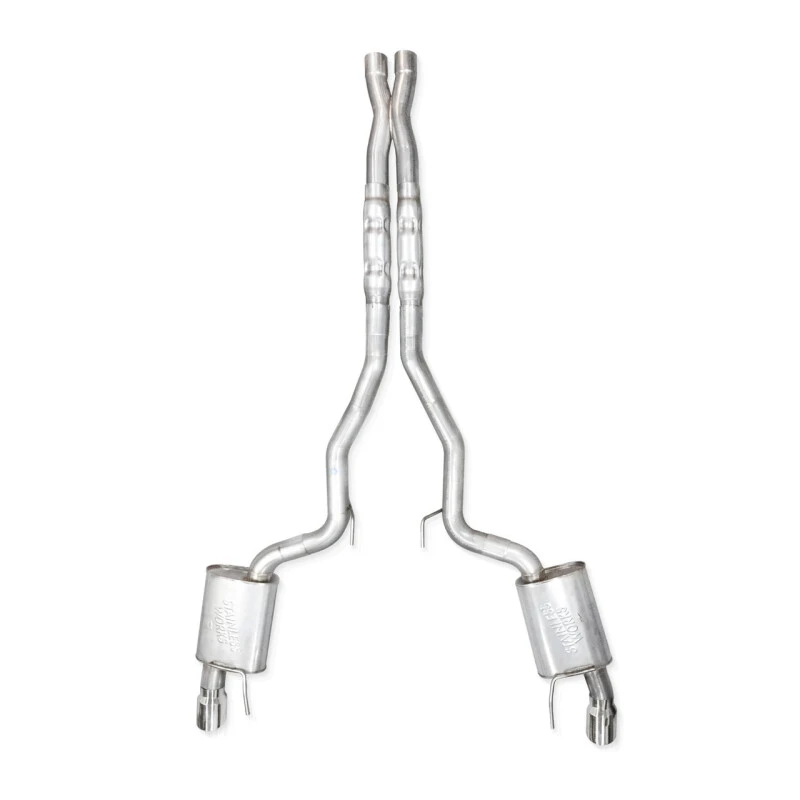 Stainless Works 2024 Mustang GT Catback Dual Tips Redline Sound H-Pipe Performance Connect Exhaust