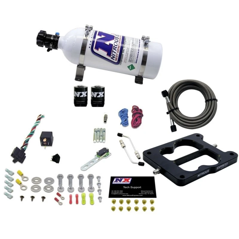 Nitrous Express Q-Jet/Holley Spread Bore Nitrous Kit (50-300PS) mit 5lb Flasche